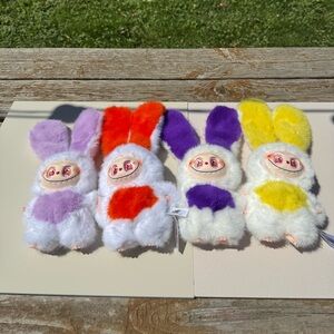 Cute Labubu Plush Bunny Dolls Stuffed Animal-Purple, Orange, Yellow, Lilac Charm